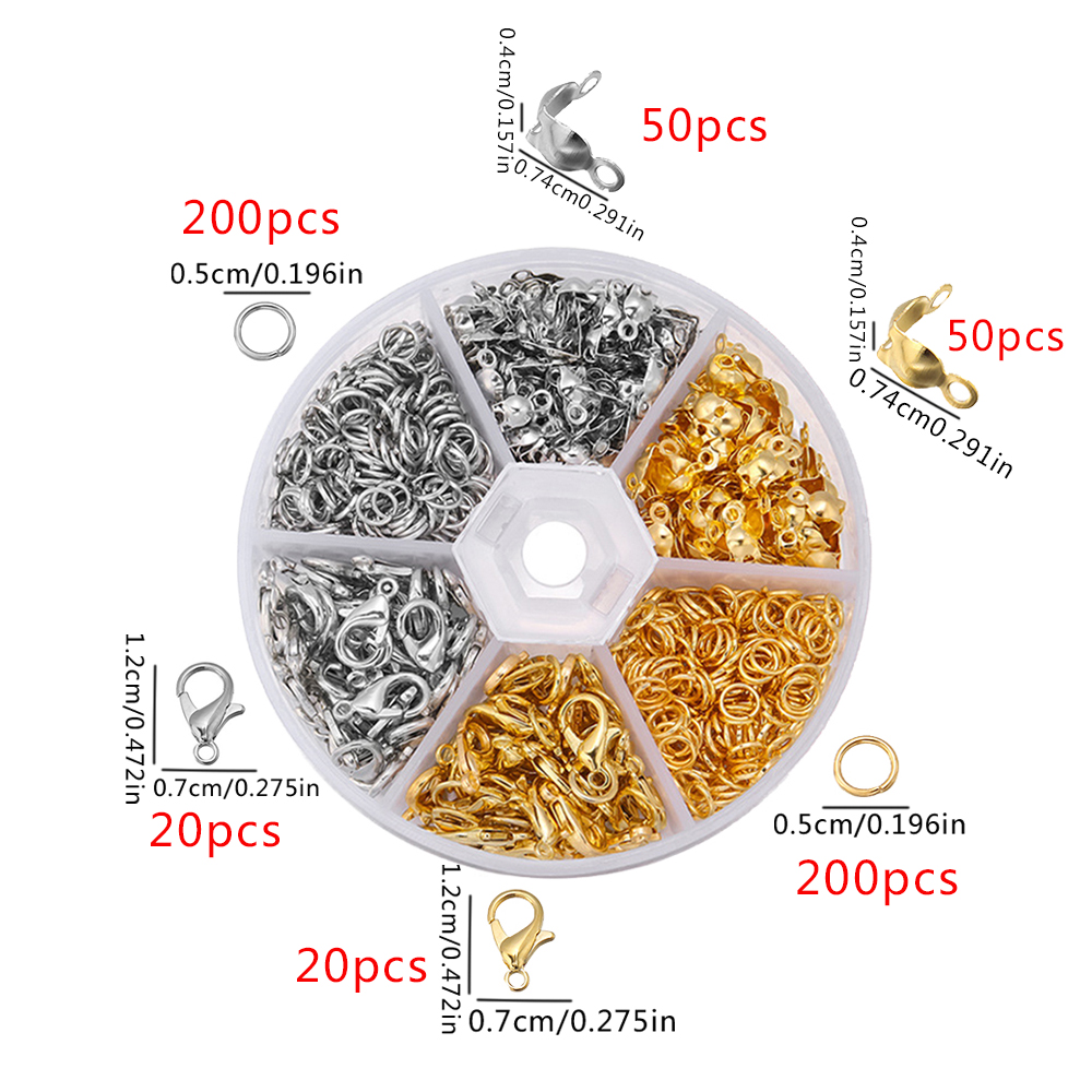 Jewelry Making Materials Wholesale - 540pcs Stainless Steel Lobster Clasps Bead