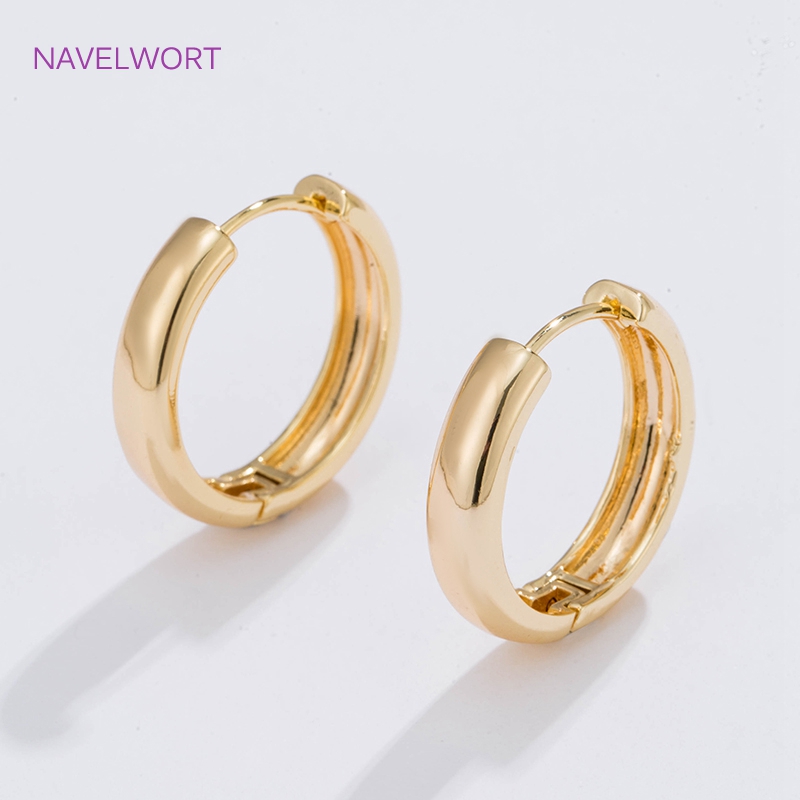Jewelry Making Hoops - 6 Sizes Gold Plated Circle Hoop