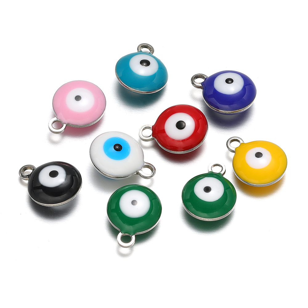Jewelry Making Materials Wholesale - 20Pcs/Lot Waterproof Stainless Steel Enamel Evil