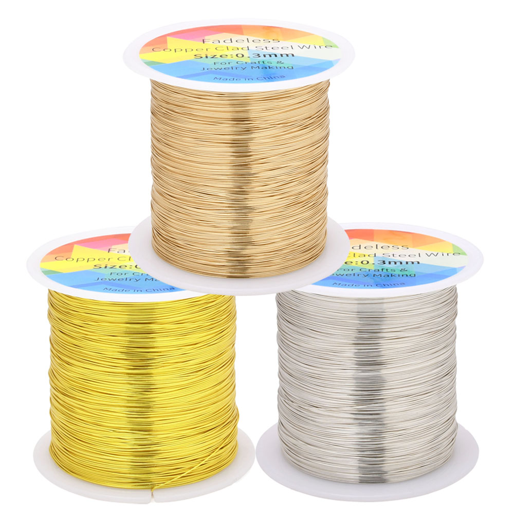 Jewelry Making Wire - 100m/328ft Fadeless Copper Clad Steel Wire