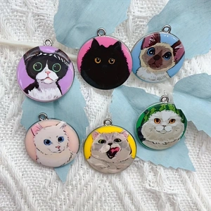 10pcs cartoon animal cat ename - Jewelry Making Necklaces ulasan dan harga