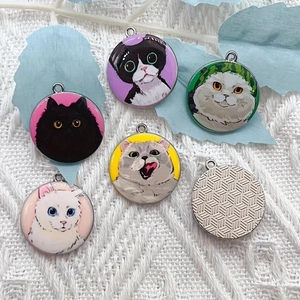 10pcs cartoon animal cat ename - Jewelry Making Necklaces ulasan dan harga