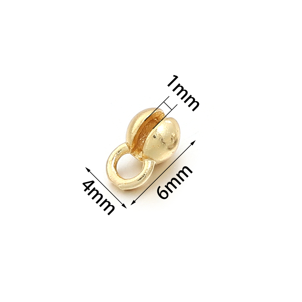 10pcs 18K Gold Plated Crimp Be - Jewelry Making Necklaces ulasan dan harga