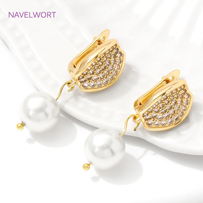 18K Gold Plated Brass Earwires - Jewelry Making Pieces ulasan dan harga