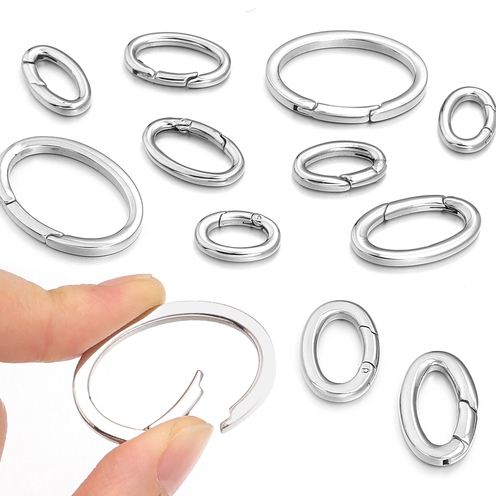 1pc Stainless Steel Spring Cla - Jewelry Making Rings ulasan dan harga
