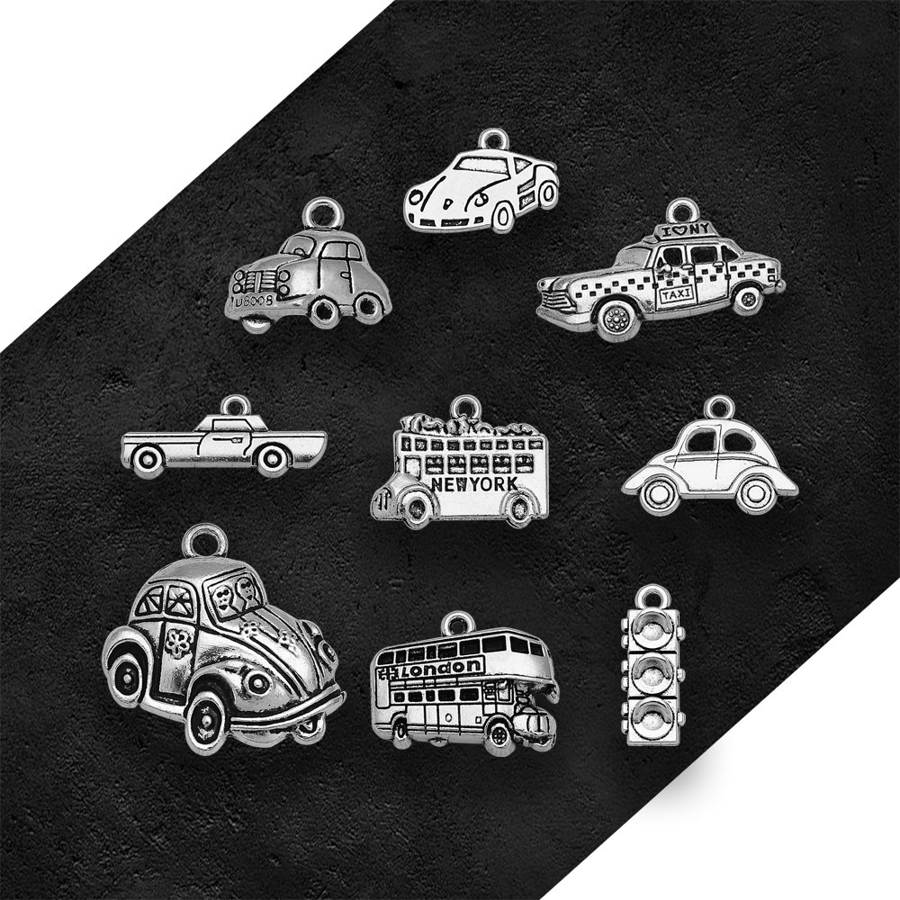 Silver Plated Taxi Bus Car Tra - Jewelry Making In London ulasan dan harga