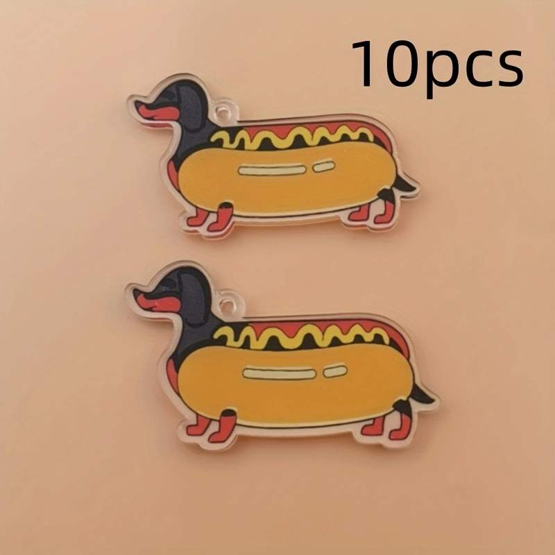 10pcs acrylic 2D new sausage d - Jewelry Making Necklaces ulasan dan harga