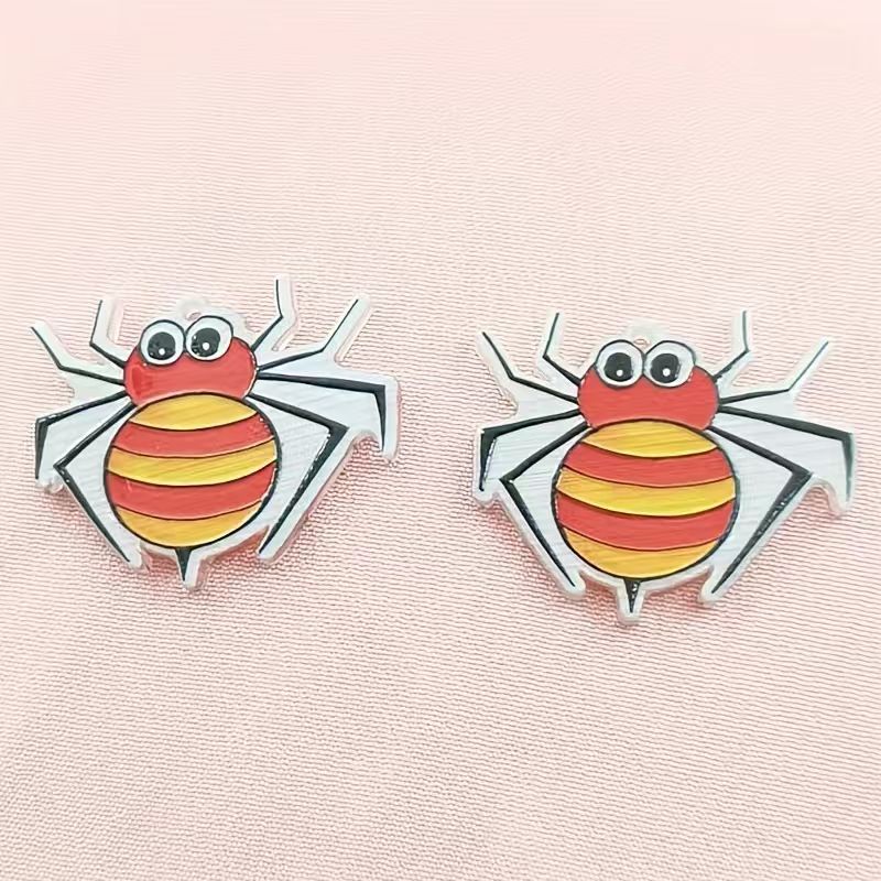 10pcs acrylic Halloween spider - Jewelry Making Necklaces ulasan dan harga