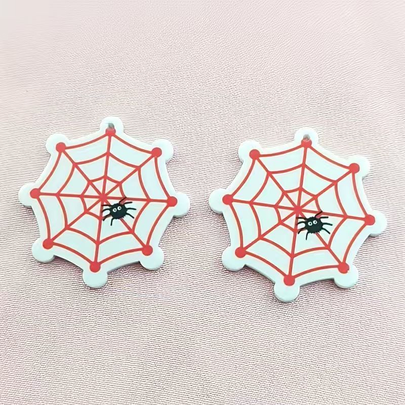 10pcs acrylic Halloween spider - Jewelry Making Necklaces ulasan dan harga