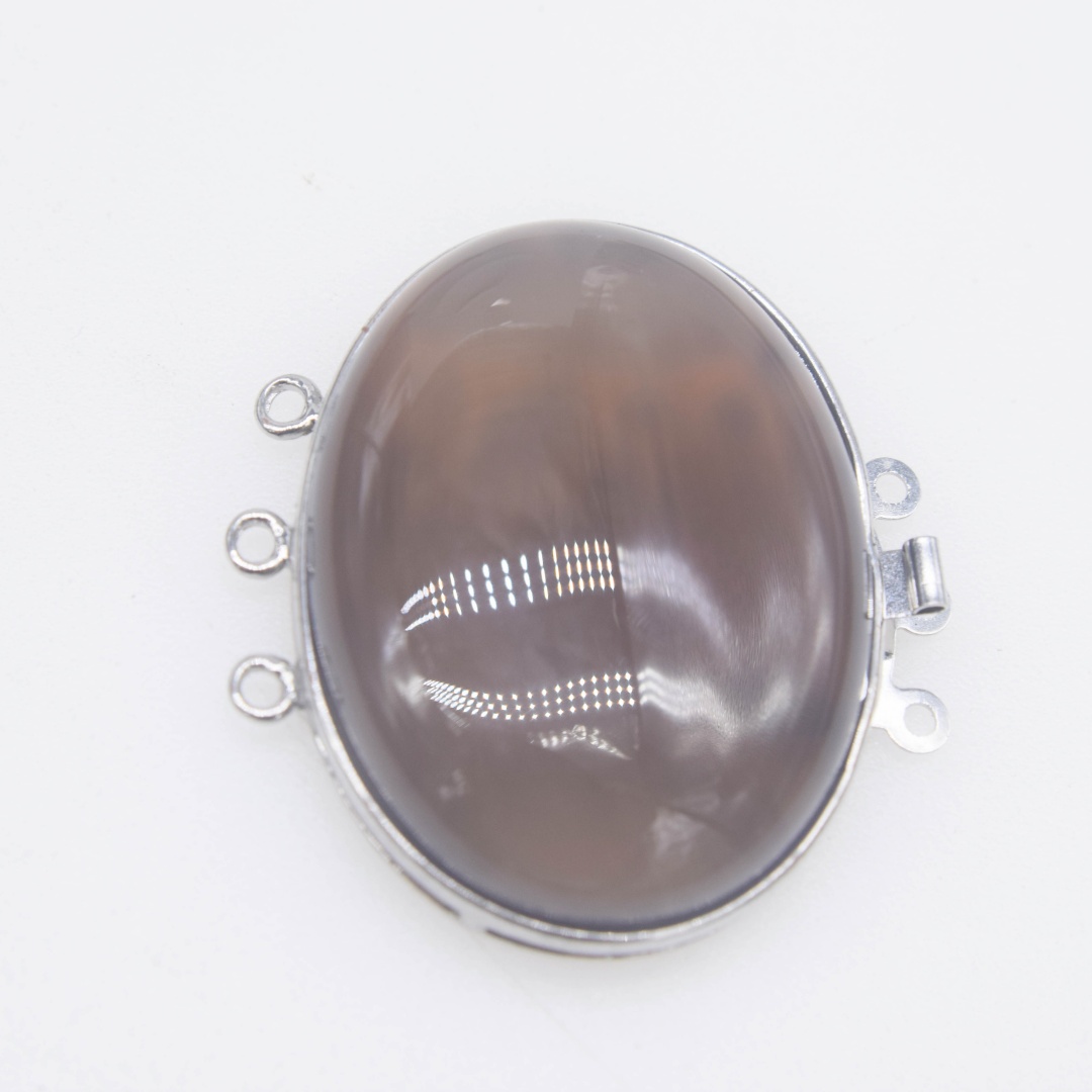1Piece Multicolor Agate Flat O - Jewelry Making With Stones ulasan dan harga