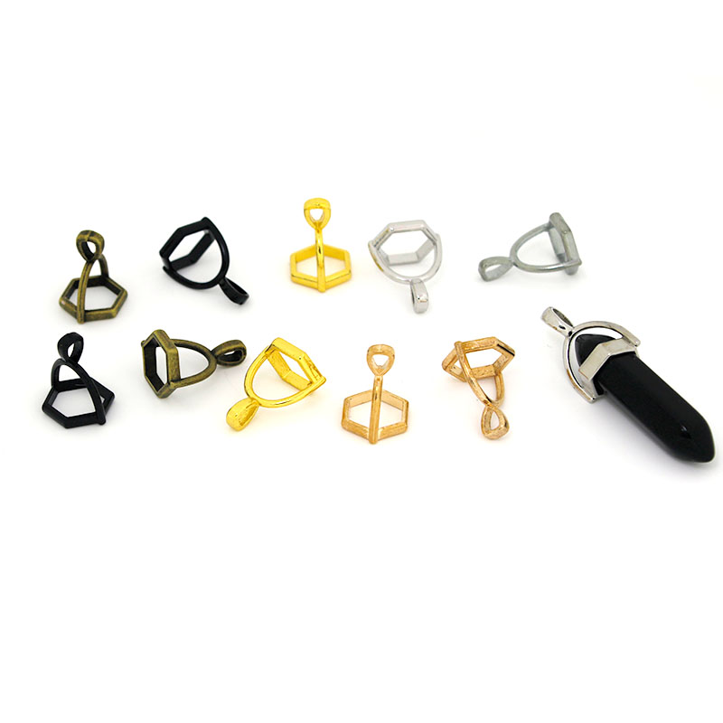 20Pcs Hexagonal Gemstone Cap N - Jewelry Making With Stones ulasan dan harga