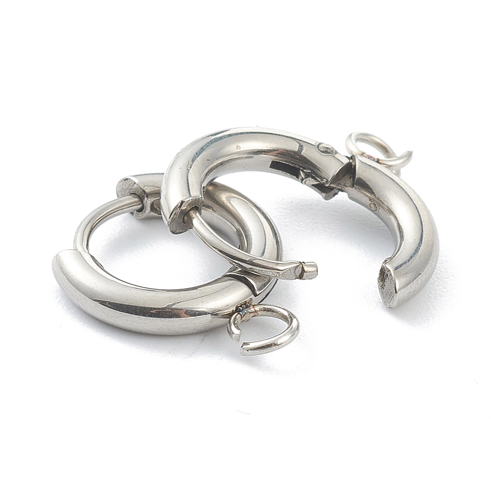 10pcs 201 Stainless Steel Hugg - Jewelry Making Hoops ulasan dan harga
