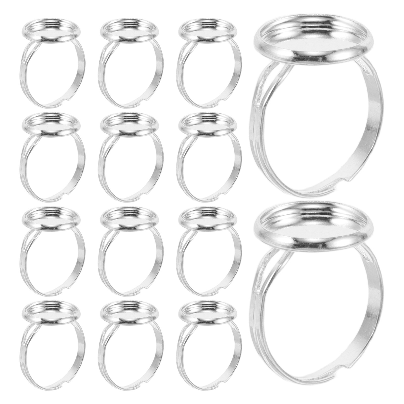 60Pcs Adjustable Ring Bases Bl - Jewelry Making With Stones ulasan dan harga
