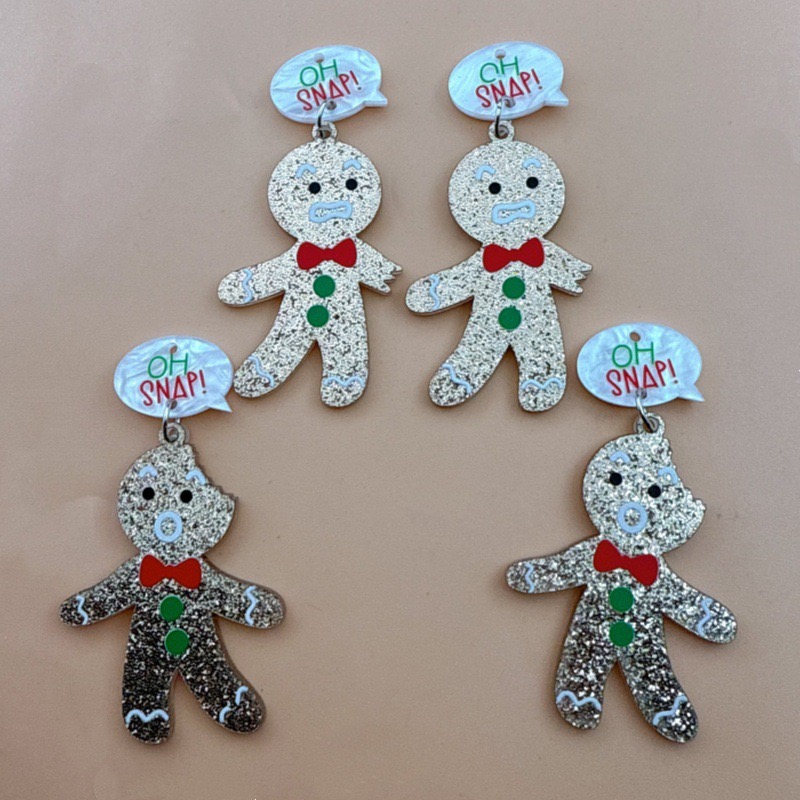 10pcs Cute Christmas Gingerbre - Jewelry Making Necklaces ulasan dan harga