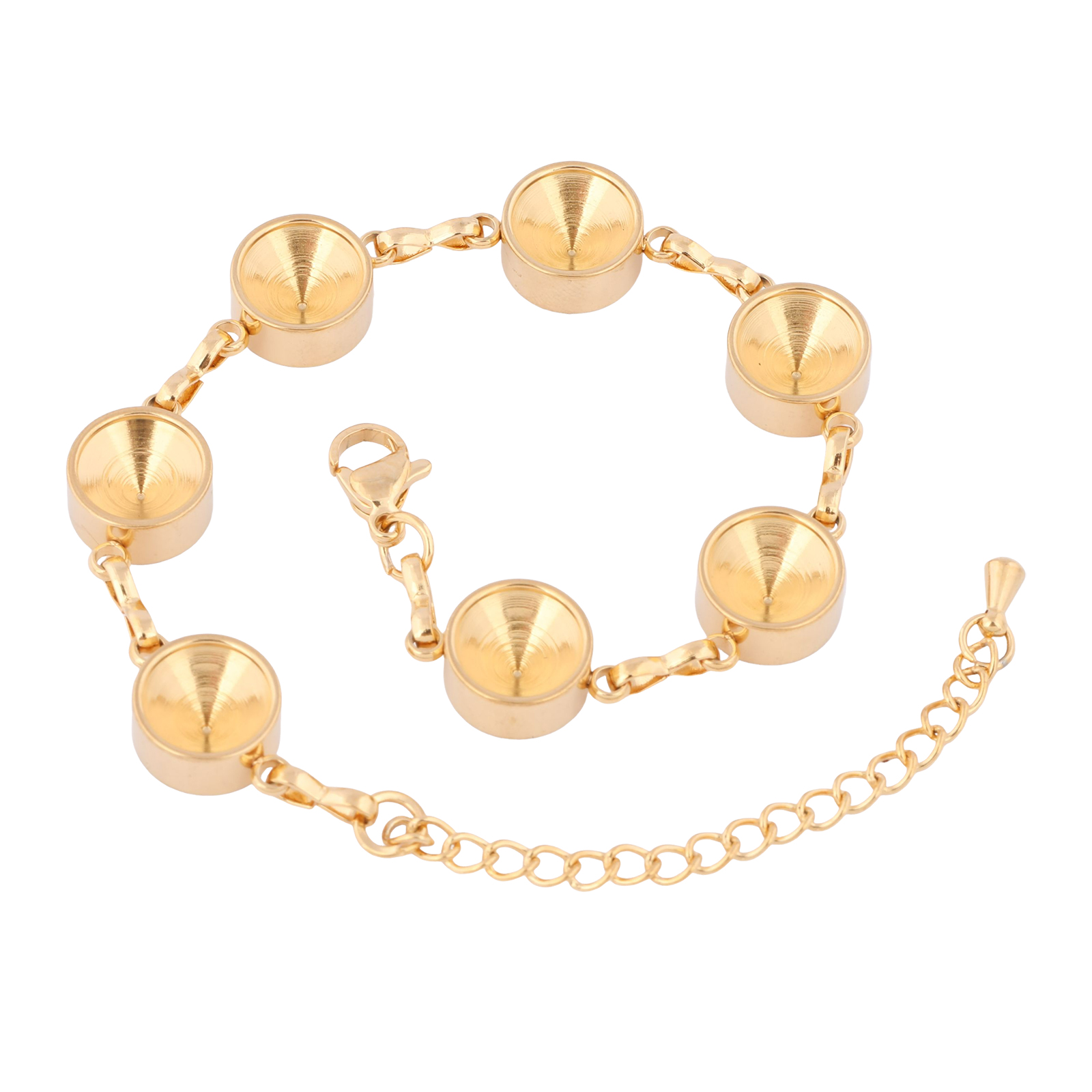 2pcs Stainless Steel Gold Plat - Jewelry Making With Stones ulasan dan harga