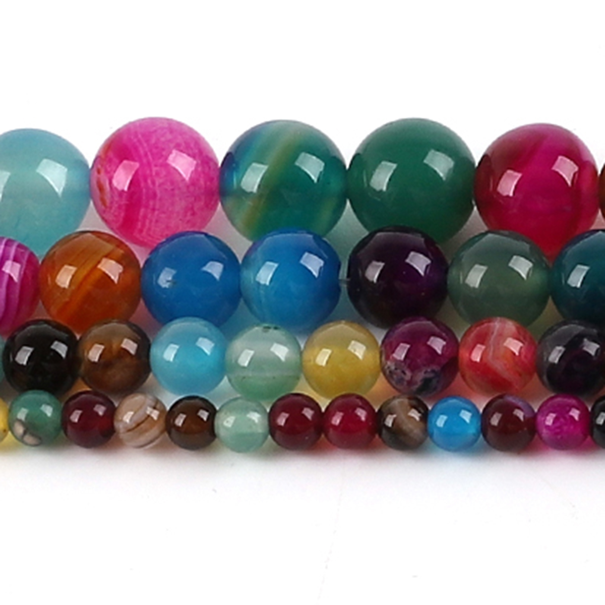 Natural Agate Stone Beads Colo - Jewelry Making With Stones ulasan dan harga