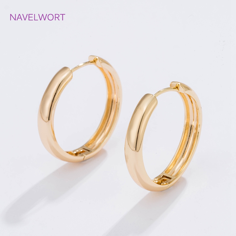 6 Sizes Gold Plated Circle Hoo - Jewelry Making Hoops ulasan dan harga