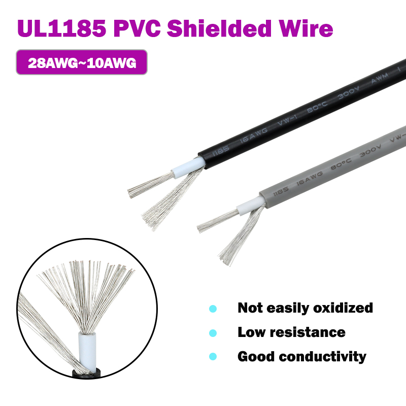 1~10M UL1185 PVC Shielded Wire - Wire 22 Gauge Copper ulasan dan harga