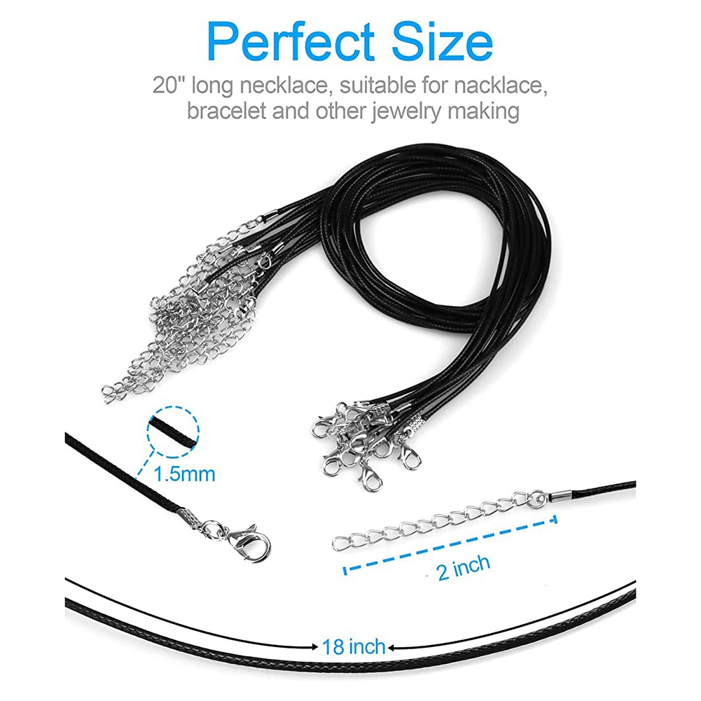 ABQR 24PCS Cord Necklace, 20 i - Jewelry Making Necklaces ulasan dan harga