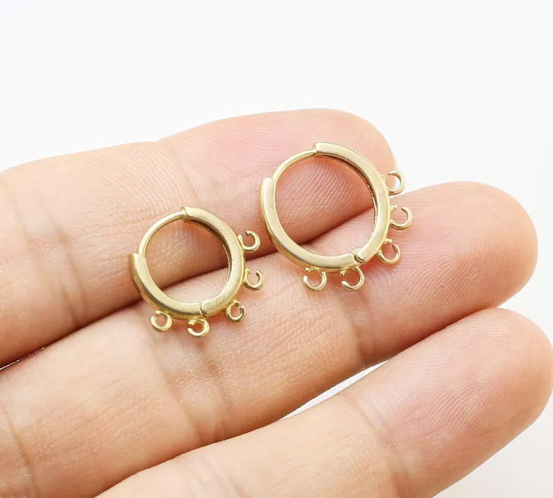 10pcs Brass Ear Hoops, Leverba - Jewelry Making Hoops ulasan dan harga