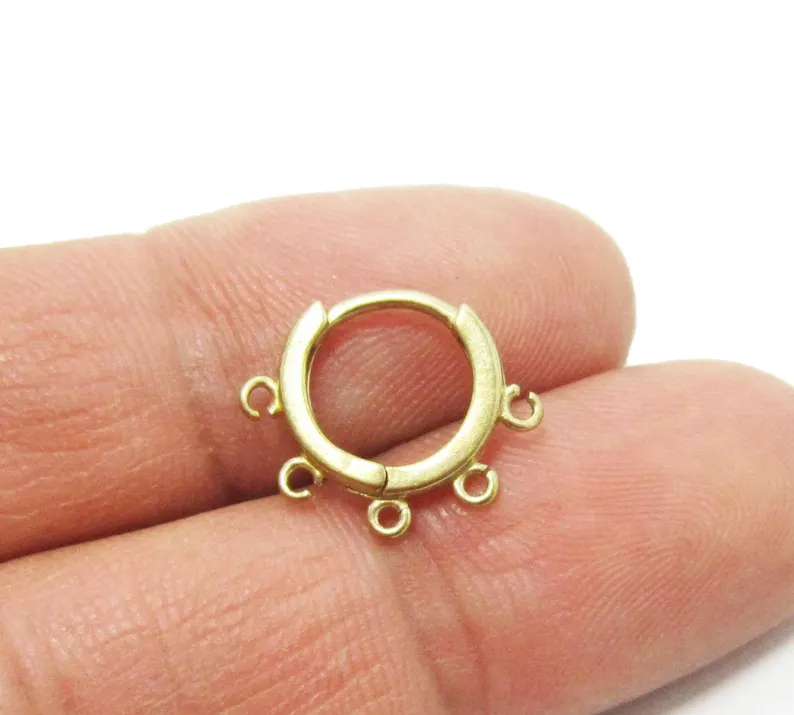 10pcs Brass Ear Hoops, Leverba - Jewelry Making Hoops ulasan dan harga