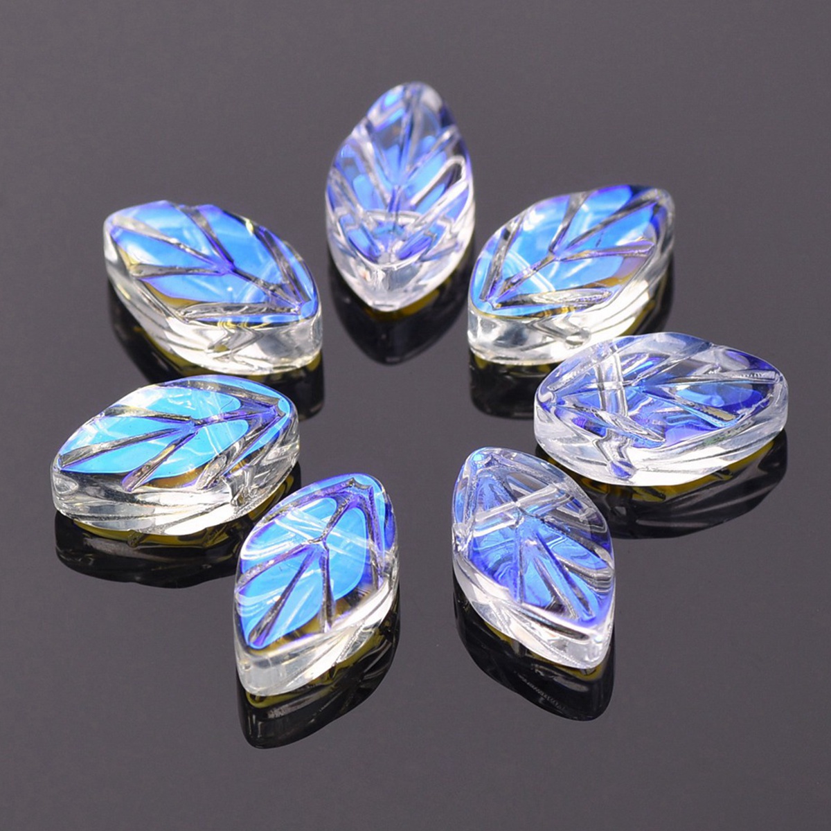 20pcs 11x7mm Oval Leaf Shape C - Jewelry Making Drill ulasan dan harga