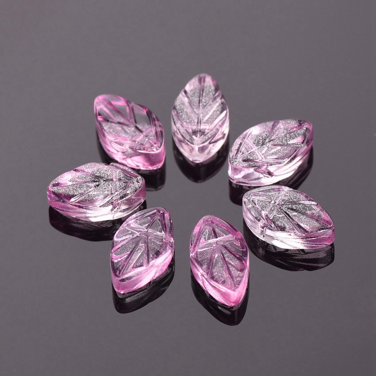 20pcs 11x7mm Oval Leaf Shape C - Jewelry Making Drill ulasan dan harga