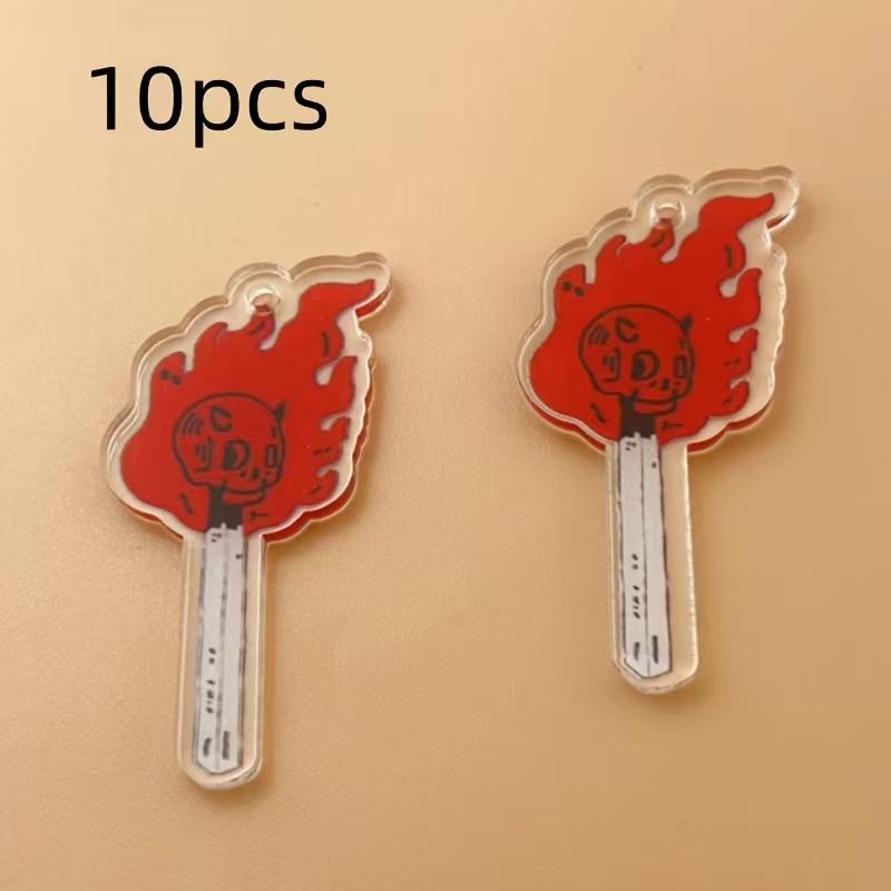 10pcs acrylic skull pendant, D - Jewelry Making Necklaces ulasan dan harga
