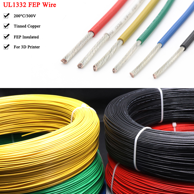 2/5/10m UL1332 PTFE Wire High  - Wire 22 Gauge Copper ulasan dan harga