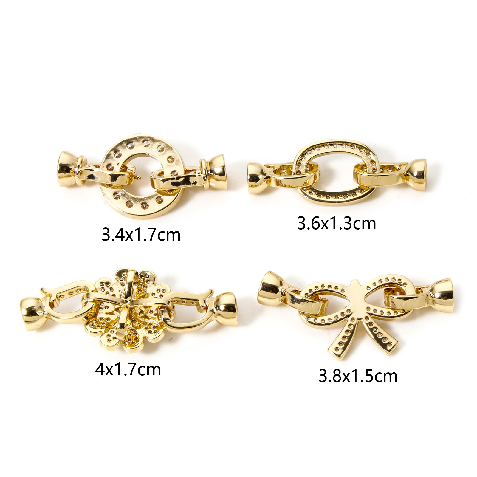 1pc Brass Fold Over Clasps Gol - Jewelry Making Necklaces ulasan dan harga