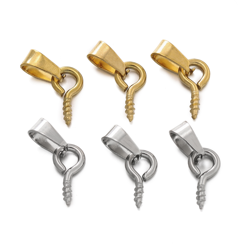 20pcs Stainless Steel Screw Ey - Jewelry Making Drill ulasan dan harga