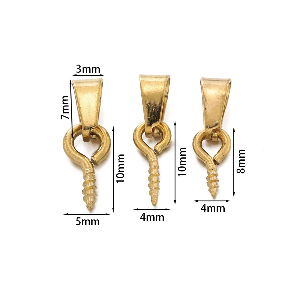 20pcs Stainless Steel Screw Ey - Jewelry Making Drill ulasan dan harga