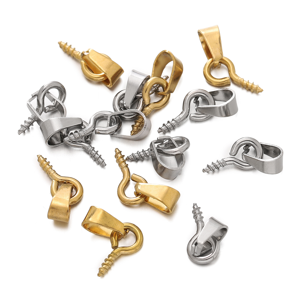 20pcs Stainless Steel Screw Ey - Jewelry Making Drill ulasan dan harga