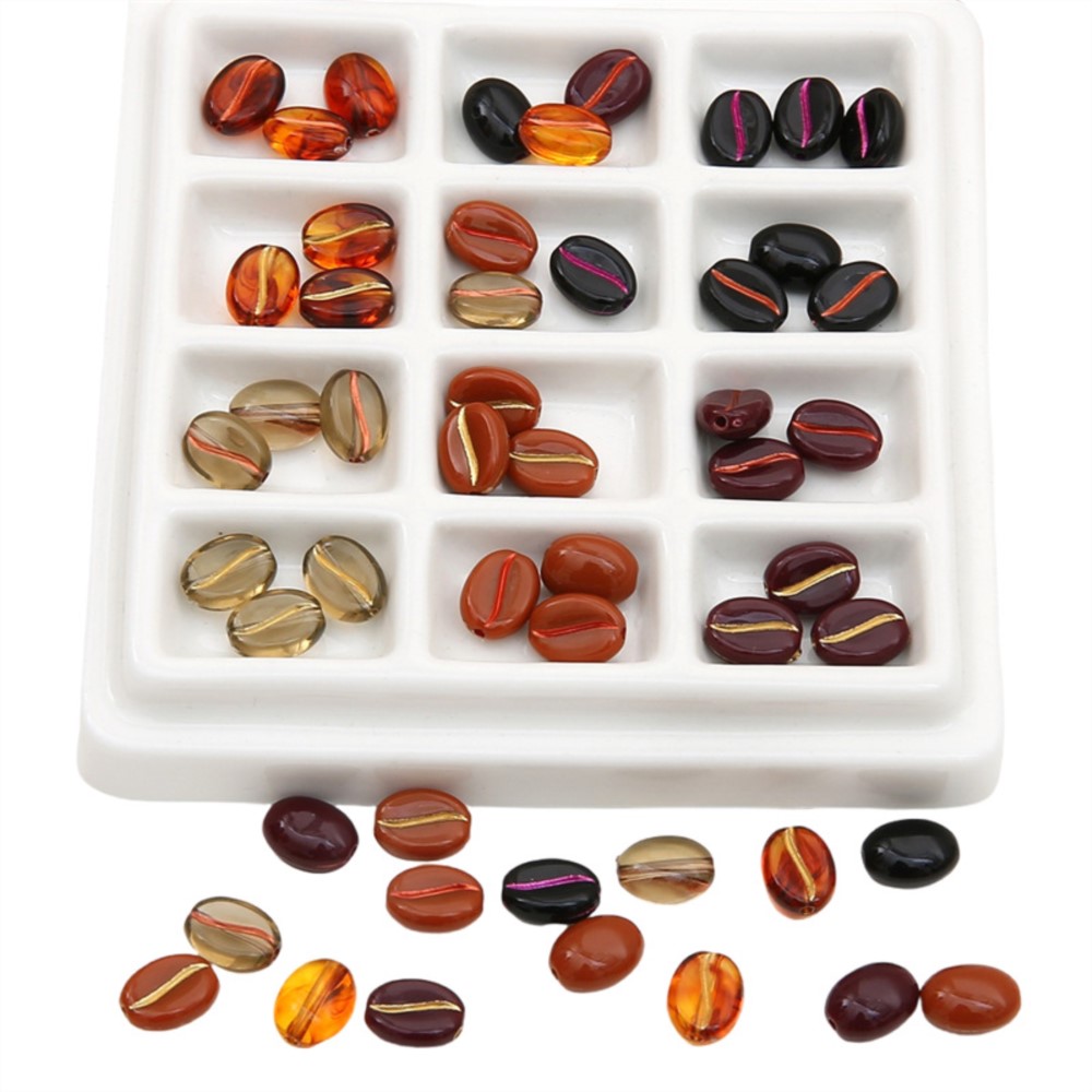 30Pcs/Lot 11x8mm Acrylic Coffe - Jewelry Making Materials Wholesale ulasan dan harga