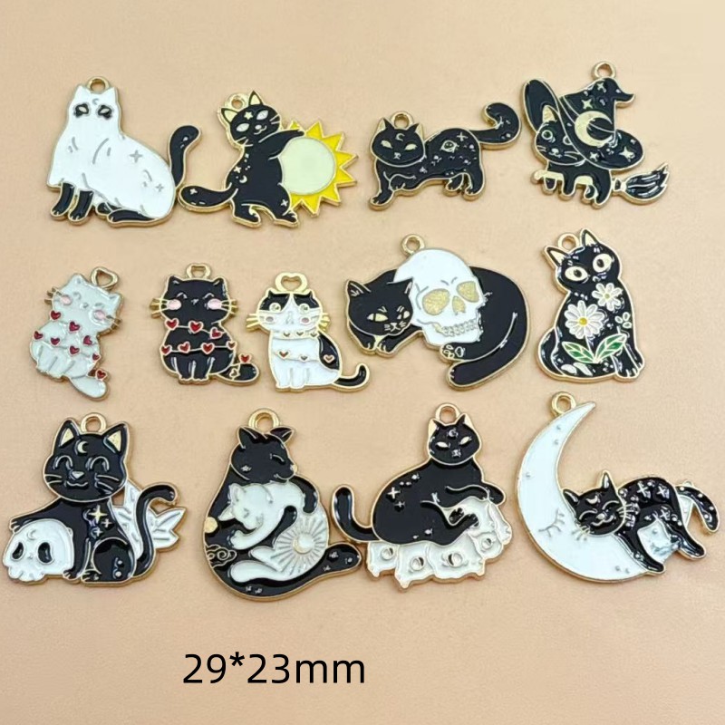10pcs Original Alloy Enamel Bl - Jewelry Making Necklaces ulasan dan harga