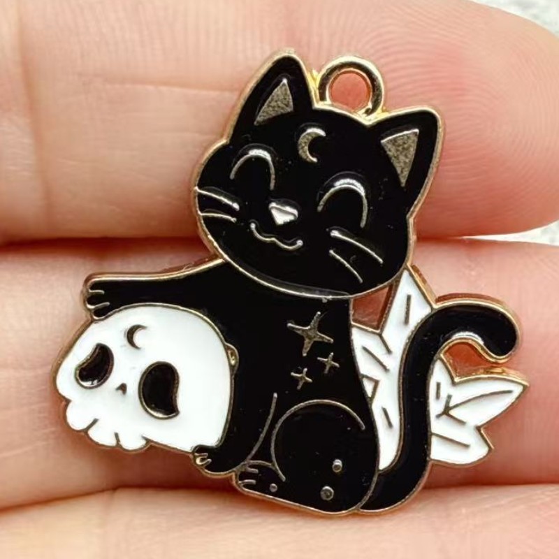 10pcs Original Alloy Enamel Bl - Jewelry Making Necklaces ulasan dan harga