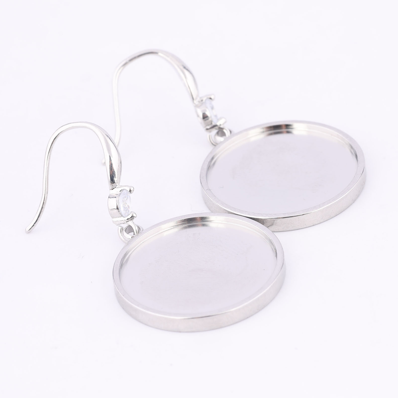6pcs Stainless Steel Fit 20mm  - Jewelry Making With Stones ulasan dan harga