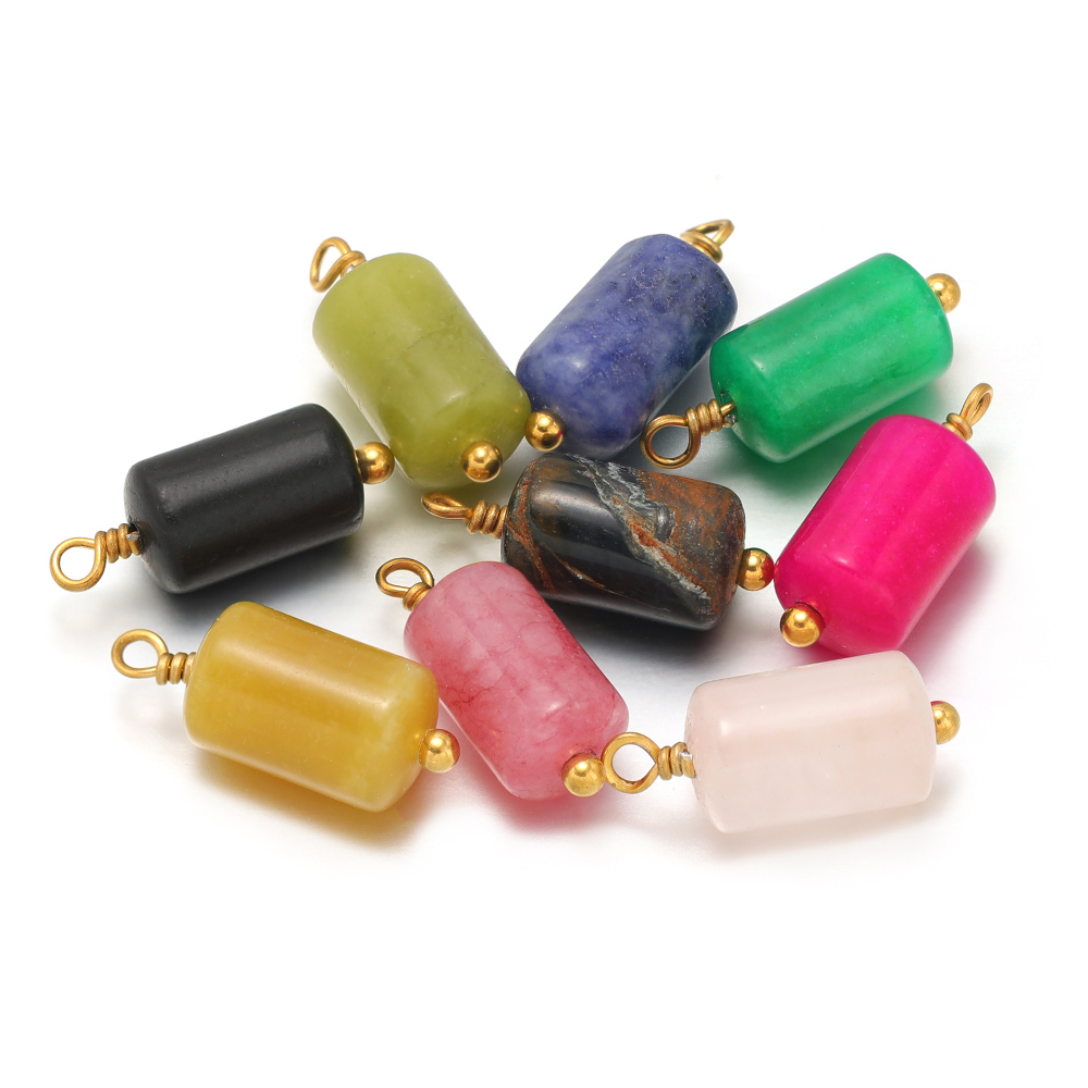 10pcs Stainless Steel Natural  - Jewelry Making With Stones ulasan dan harga