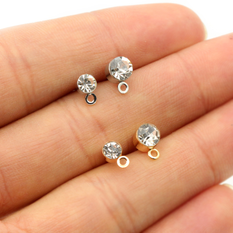 50pcs Stud Earrings Pins with  - Jewelry Making Pieces ulasan dan harga