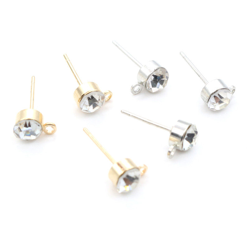 50pcs Stud Earrings Pins with  - Jewelry Making Pieces ulasan dan harga