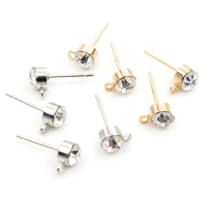 50pcs Stud Earrings Pins with  - Jewelry Making Pieces ulasan dan harga