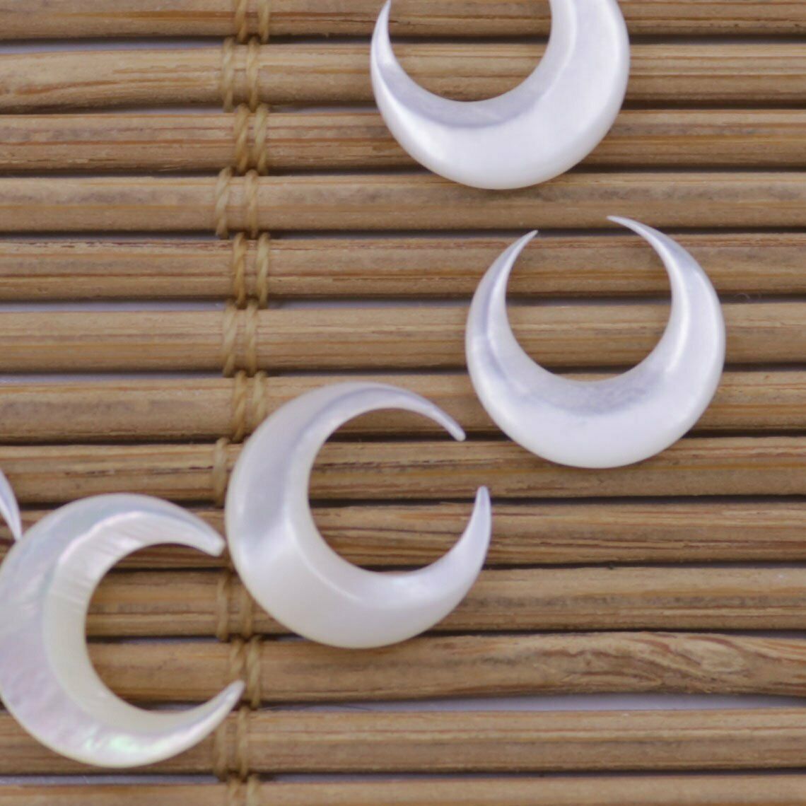 10 PCS Nail 3D Art Moon Shape  - Jewelry Making Drill ulasan dan harga