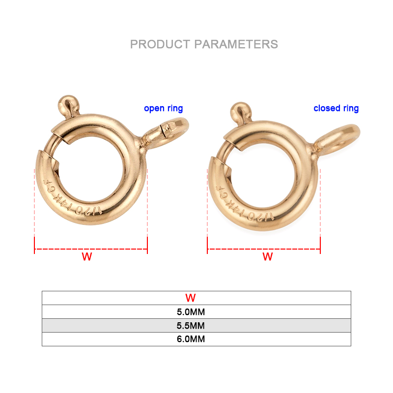 14K Gold Filled Spring Ring Cl - Jewelry Making Equipment ulasan dan harga