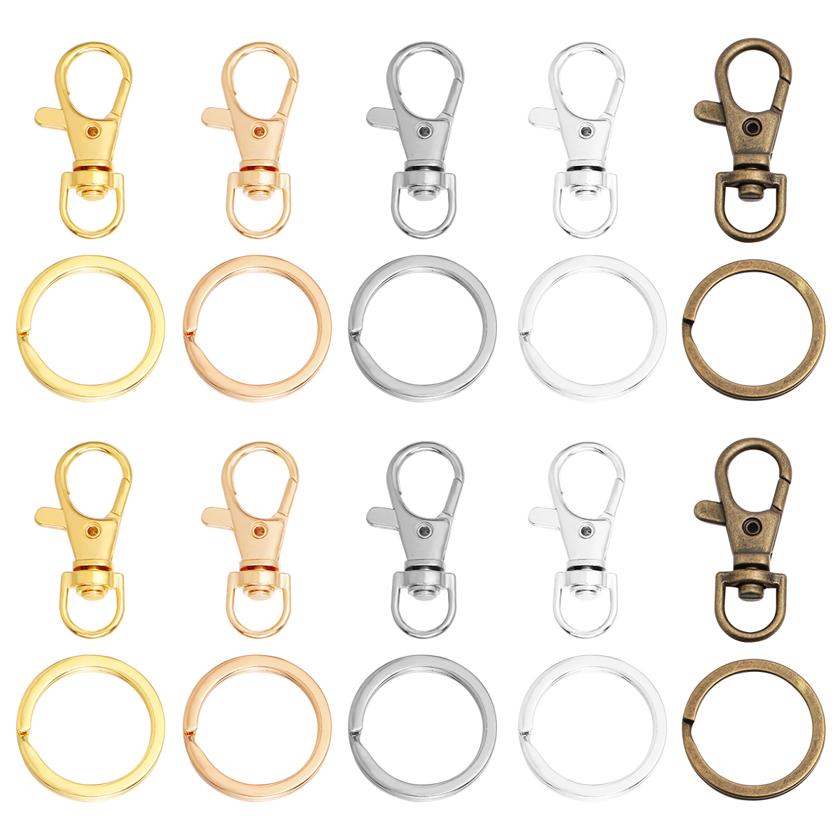 10Sets Alloy Swivel Lobster Cl - Jewelry Making Rings ulasan dan harga